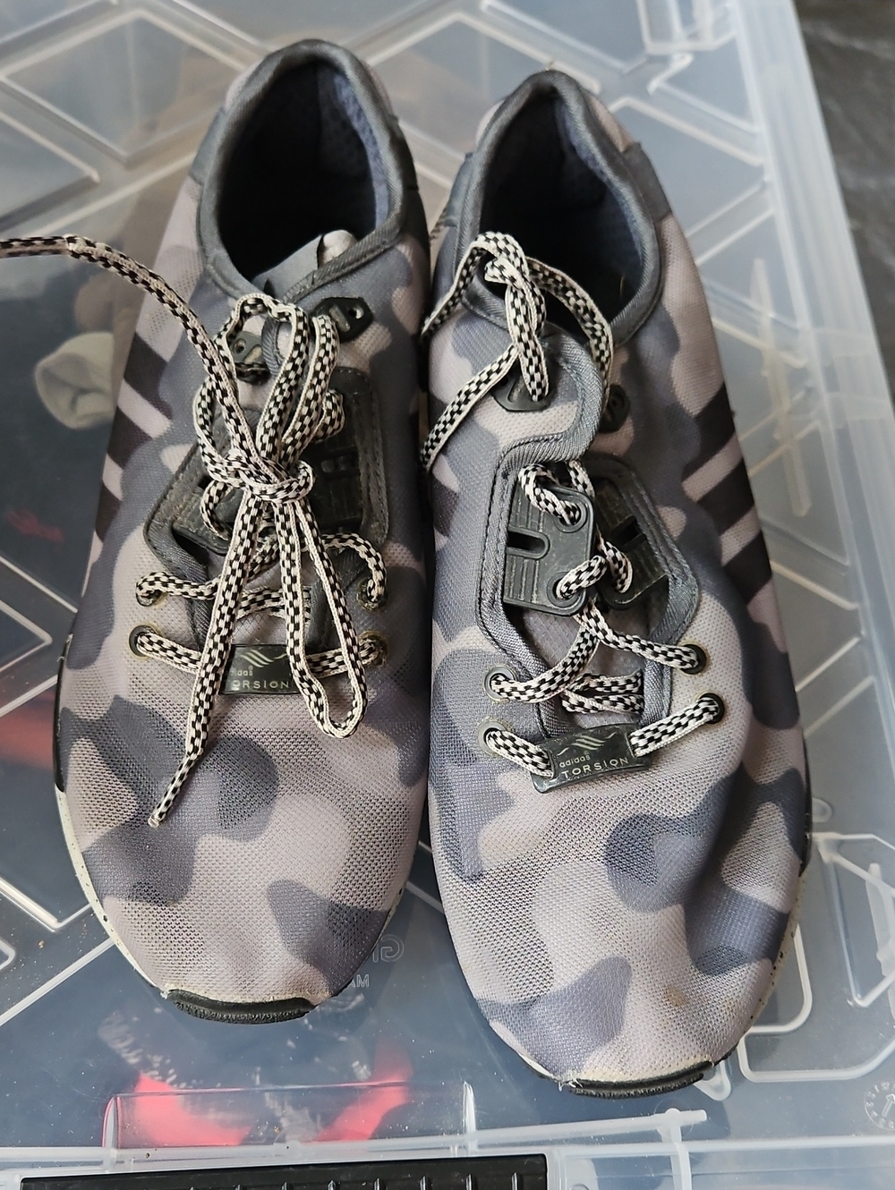 Men's Adidas Gray Camouflage Casual Sneakers Z Flux Torsion (13)